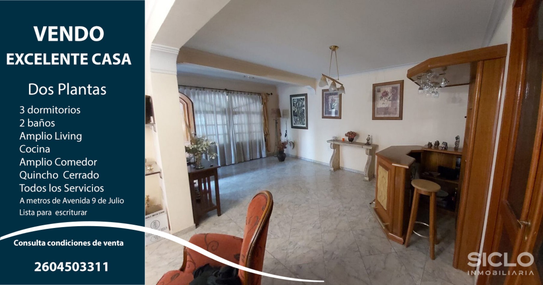 VENDO EXCELENTE CASA EN LA CIUDAD DE SAN RAFAEL MENDOZA . 