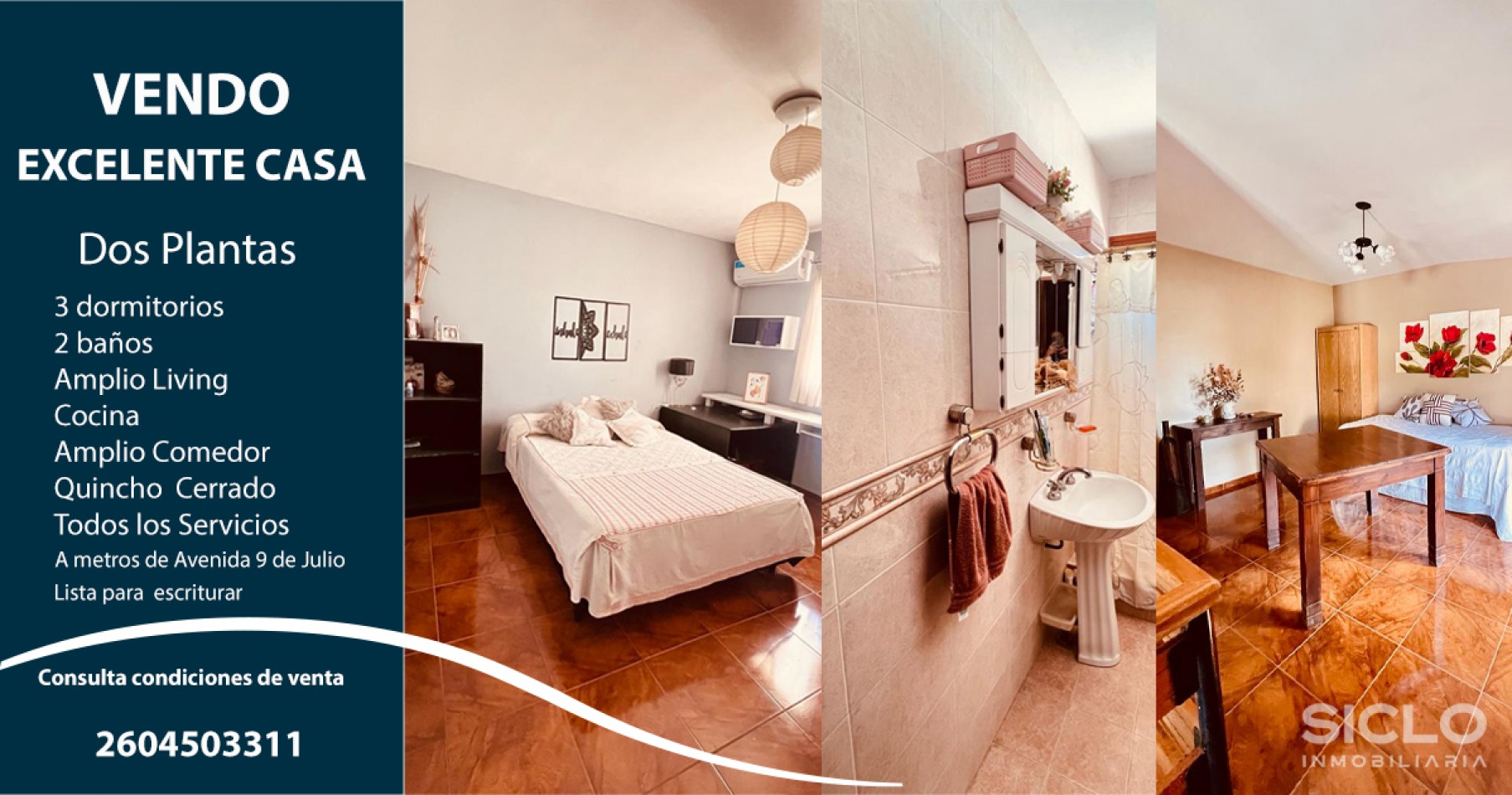 VENDO EXCELENTE CASA EN LA CIUDAD DE SAN RAFAEL MENDOZA . 