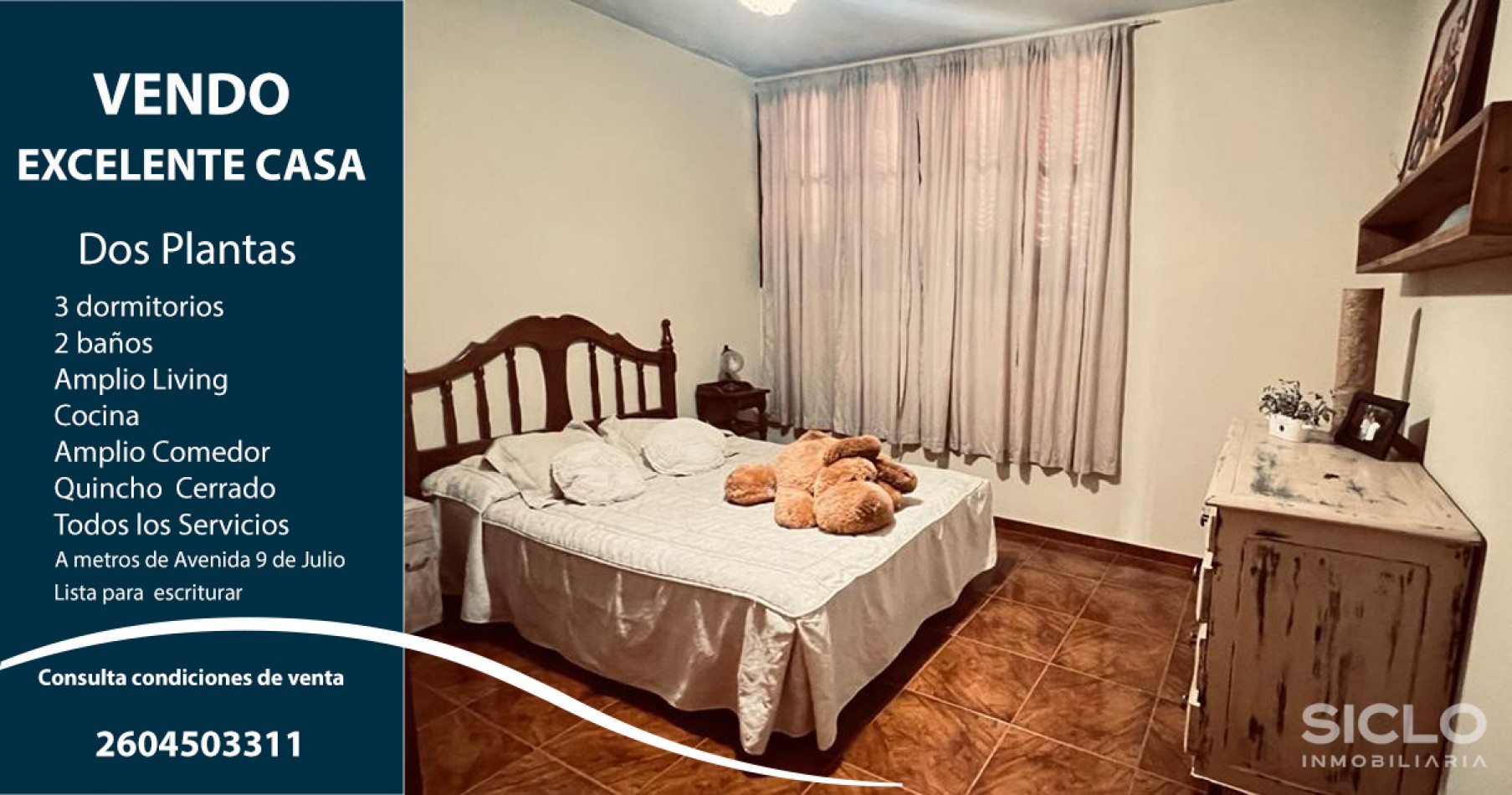 VENDO EXCELENTE CASA EN LA CIUDAD DE SAN RAFAEL MENDOZA . 