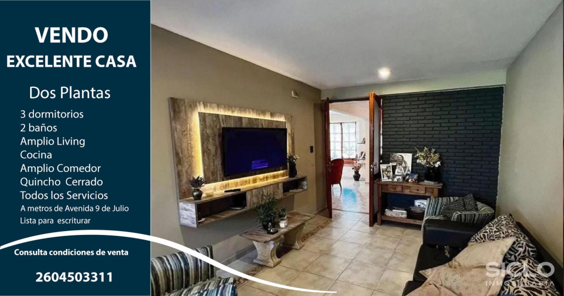 VENDO EXCELENTE CASA EN LA CIUDAD DE SAN RAFAEL MENDOZA . 
