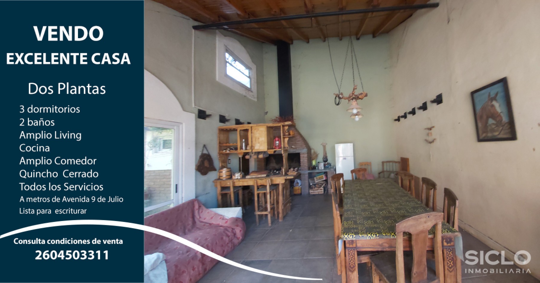 VENDO EXCELENTE CASA EN LA CIUDAD DE SAN RAFAEL MENDOZA . 