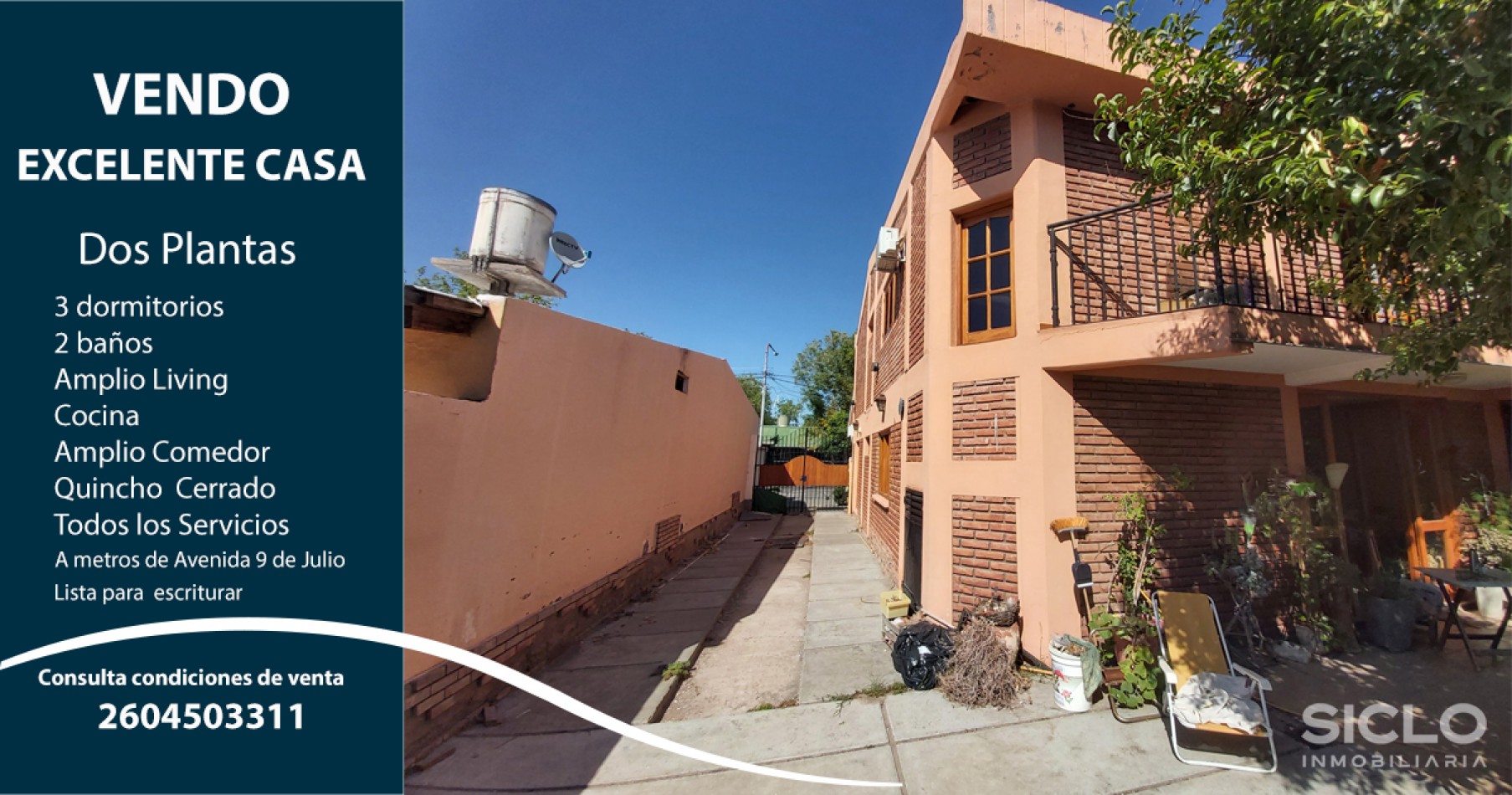 VENDO EXCELENTE CASA EN LA CIUDAD DE SAN RAFAEL MENDOZA . 