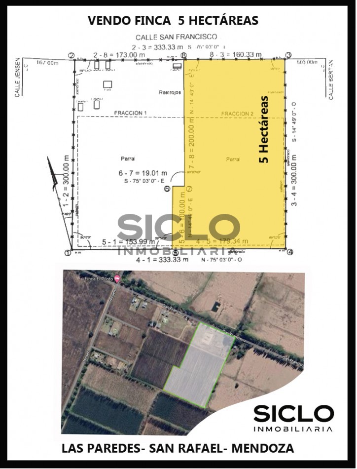 SE VENDE FINCA  5 HAS.  LAS PAREDES SAN RAFAEL 